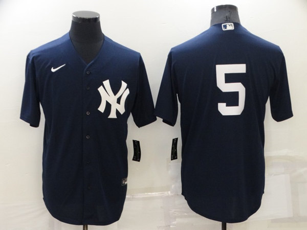 Men's New York Yankees #5 Joe DiMaggio Navy Cool Base Stitched Jersey
